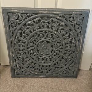 Intricate Gray Wall Decor Panel